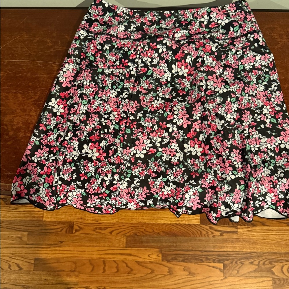 Floral Black and Pink Women's Skirt